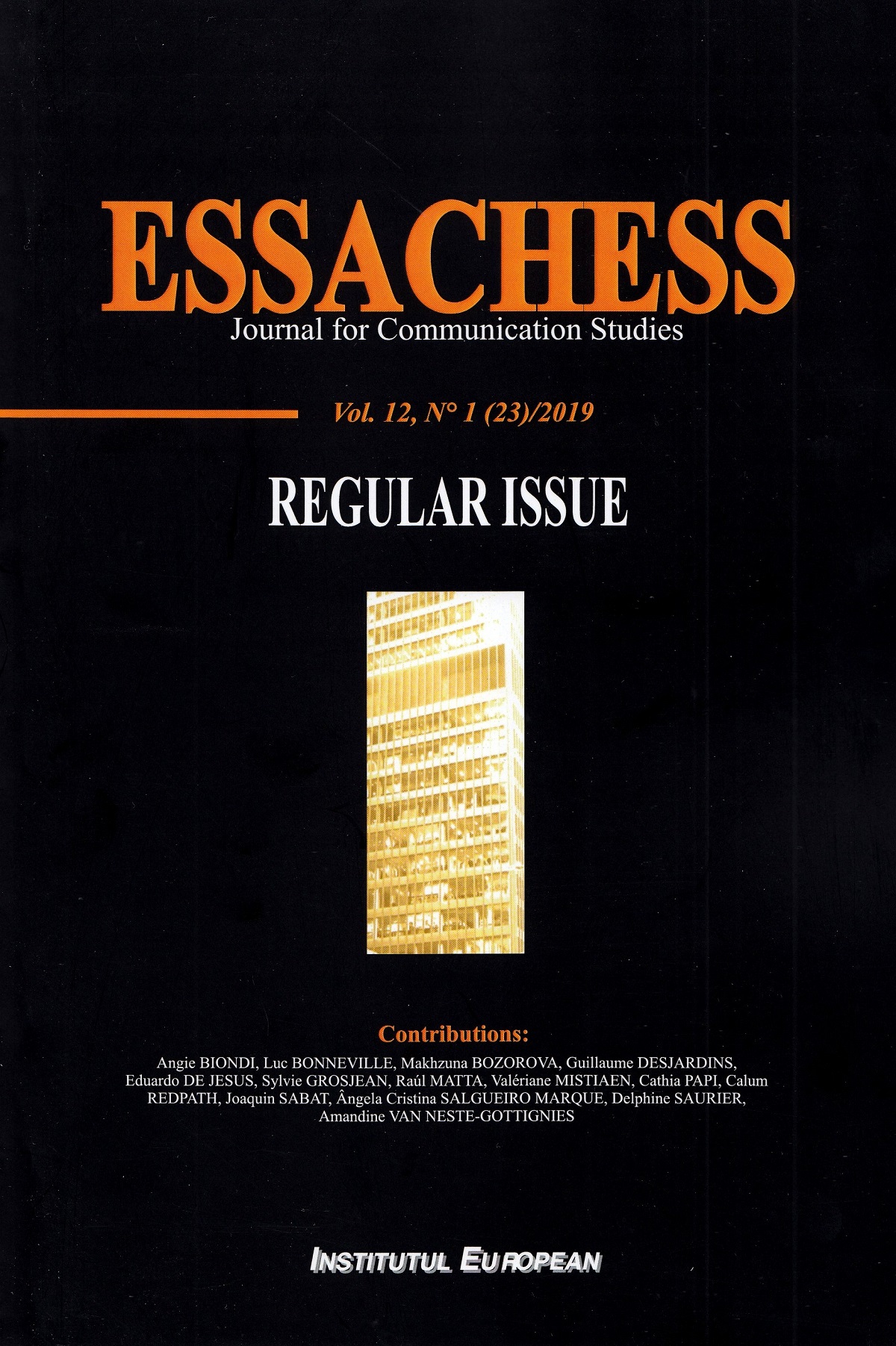 Revista Essachess Vol.12 Nr.1 din 2019
