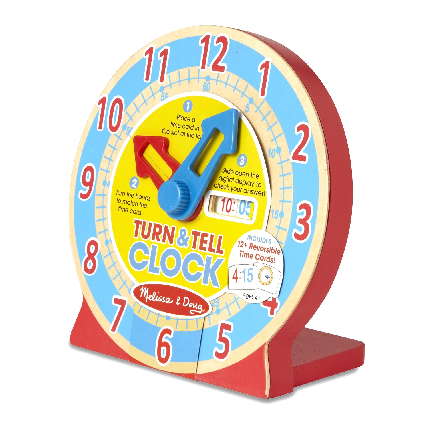 Turn and Tell Clock. Ceas educativ din lemn