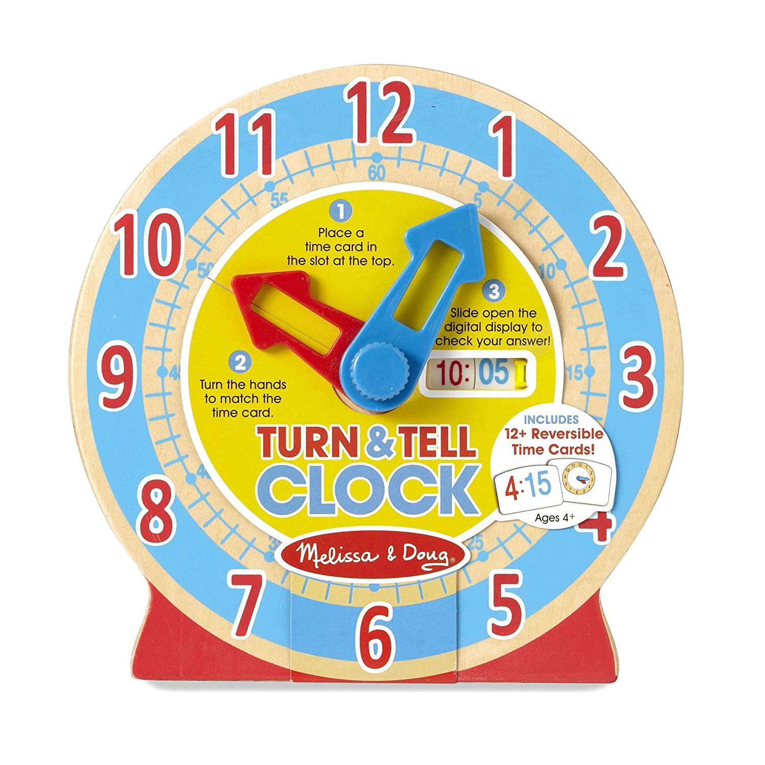 Turn and Tell Clock. Ceas educativ din lemn