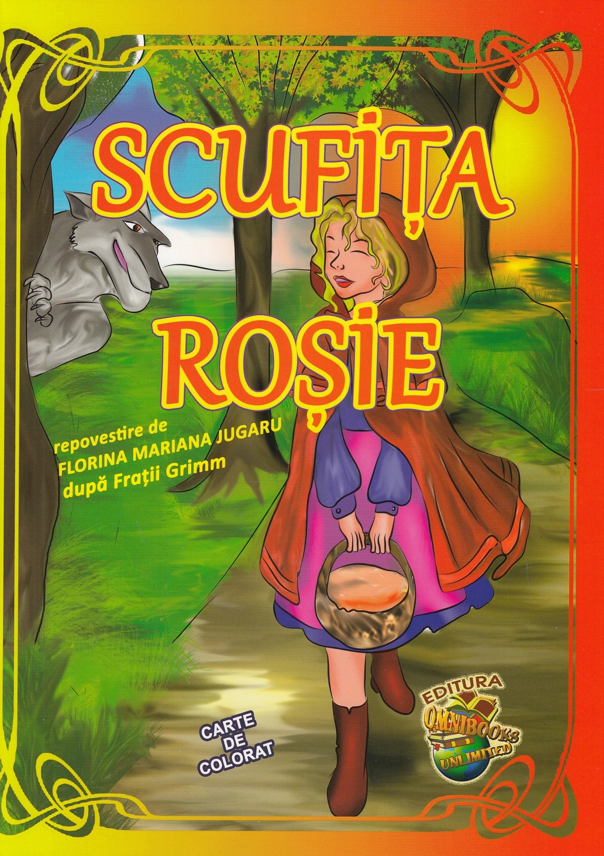 Scufita Rosie. Carte de colorat