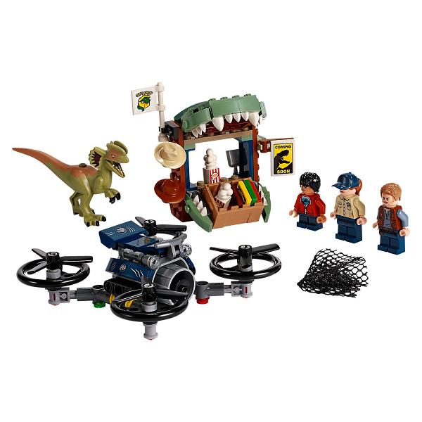 Lego Jurassic World. Dilophosaurus in libertate