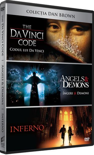 3DVD Colectia Dan Brown: The Da Vinci Code (codul Lui Da Vinci), Angels & Demons (ingeri Si Demoni),