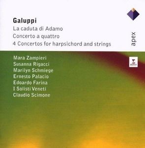 2CD Galuppi - La caduta di Adamo, Concerto a quattro, 4 concertos for harpsichord and strings