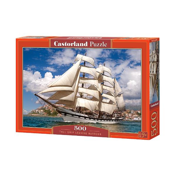 Puzzle 500. Tall Ship leaving Harbour