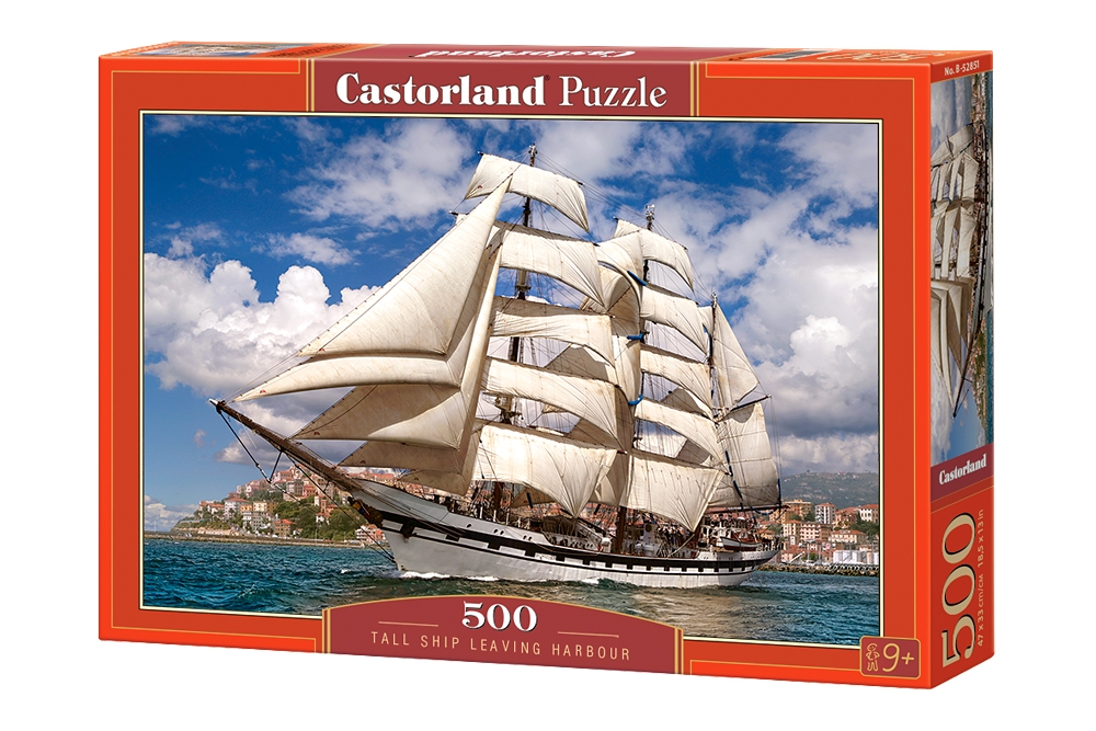 Puzzle 500. Tall Ship leaving Harbour