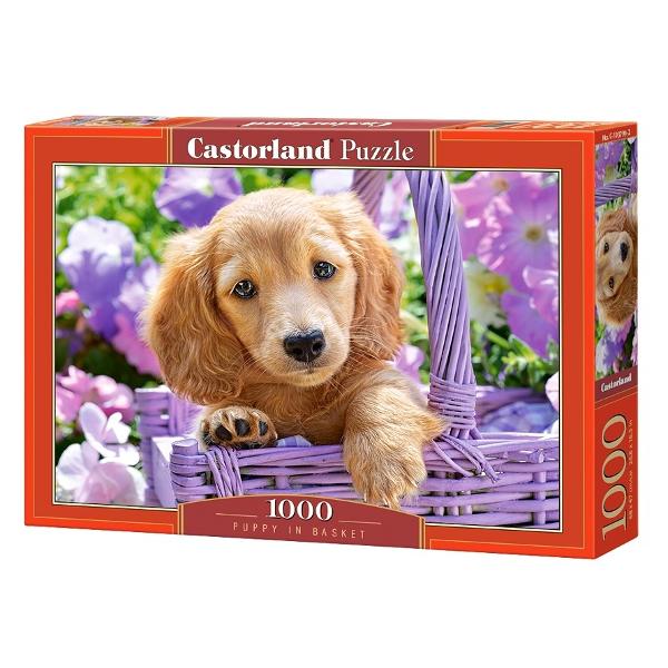 Puzzle 1000. Puppy in Basket