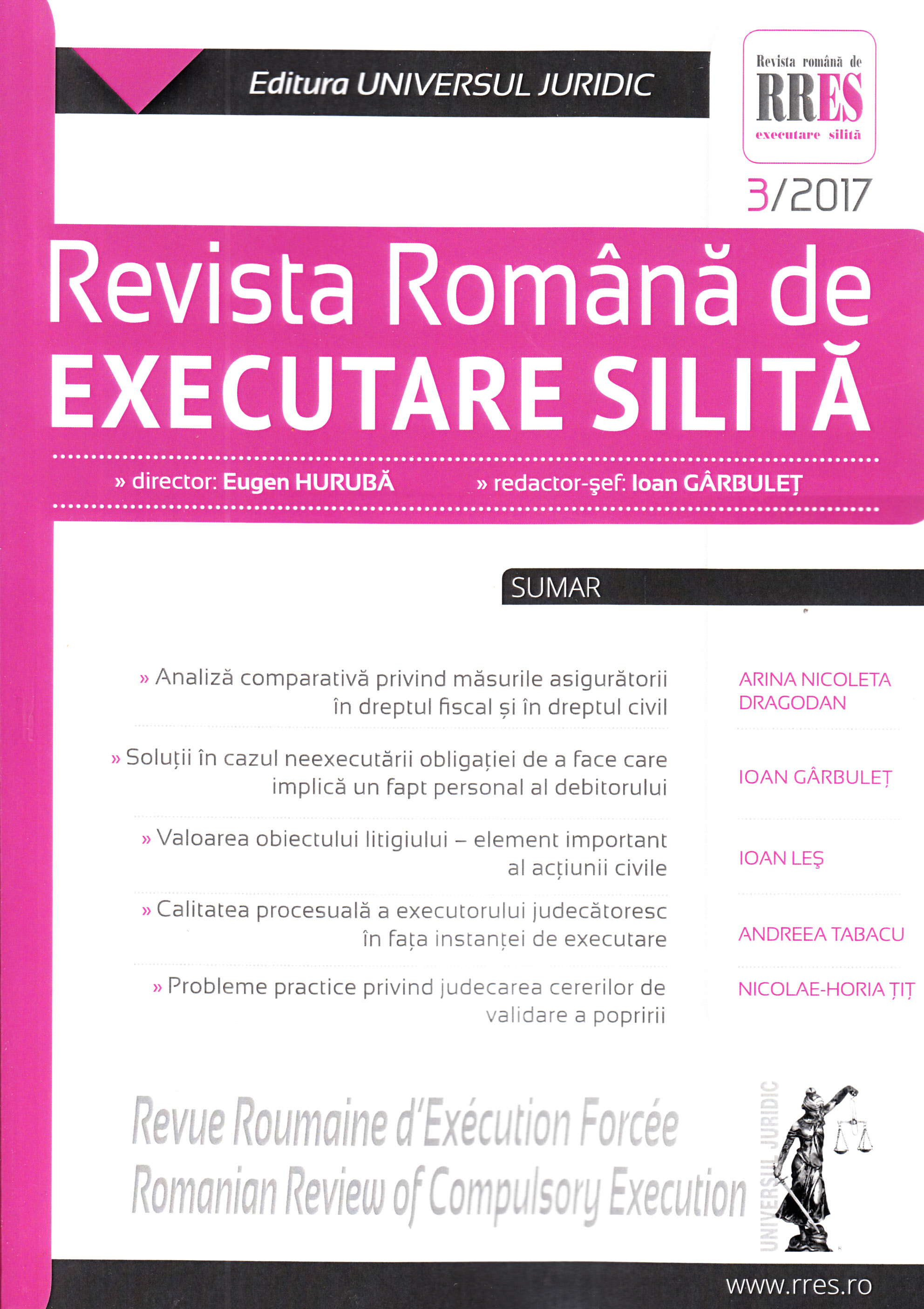 Revista romana de executare silita 3 din 2017