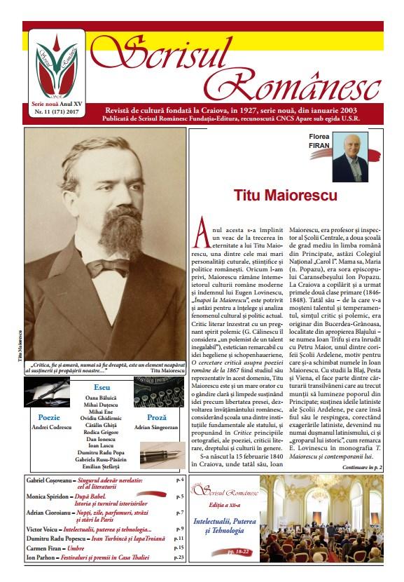 Revista Scrisul Romanesc nr.11 din 2017