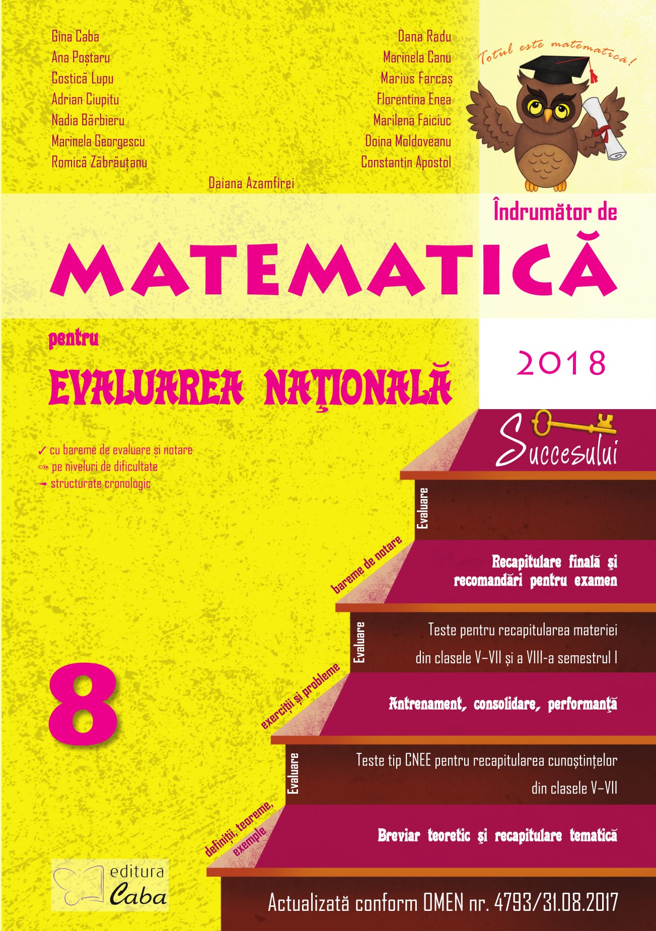 Matematica Clasa a 8-a Evaluare Nationala 2018 - Gina Caba, Dana Radu