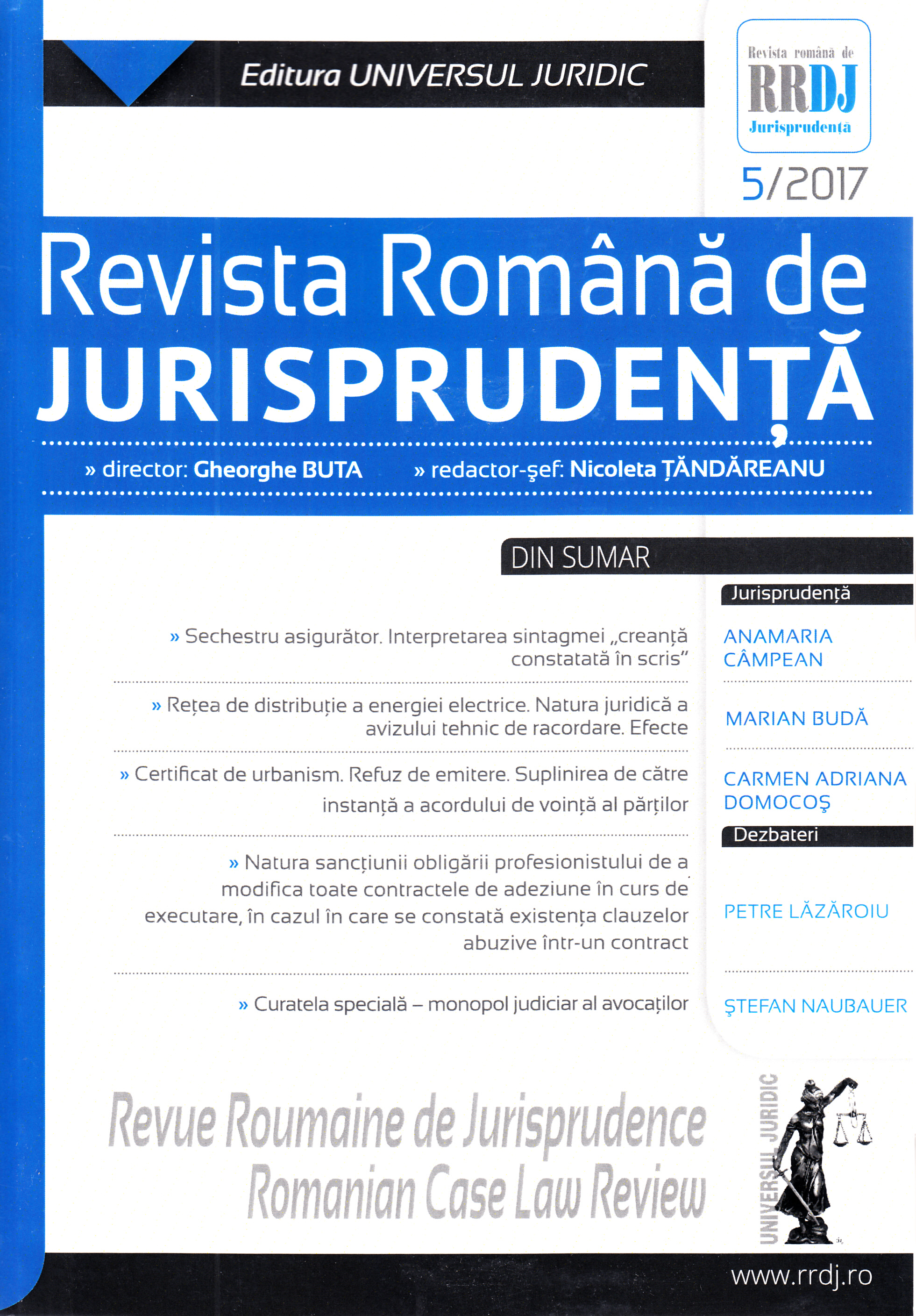 Revista romana de jurisprudenta 5 din 2017