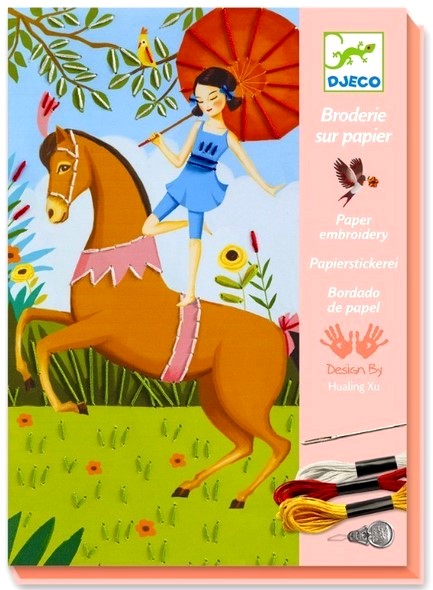 Broderie sur papier. Joc de cusut si brodat