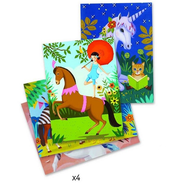 Broderie sur papier. Joc de cusut si brodat