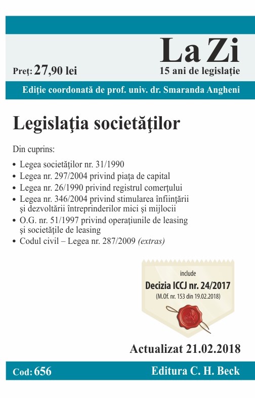 Legislatia societatilor Act. 21.02.2018 - Smaranda Angheni