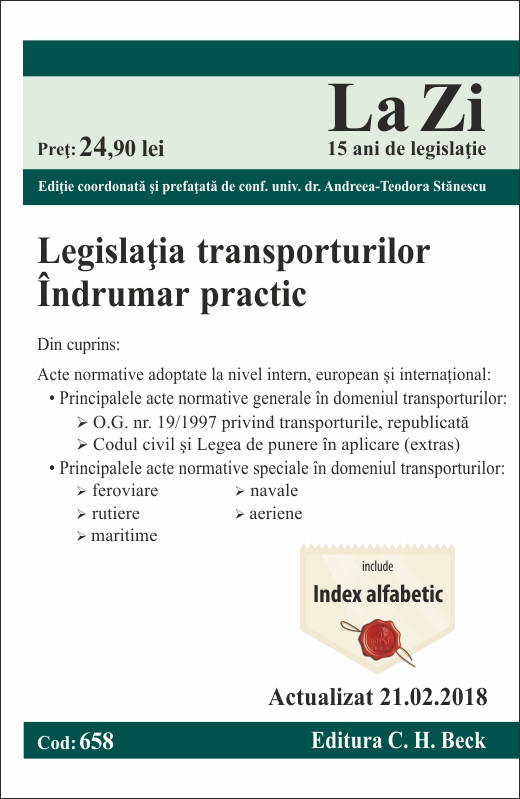 Legislatia transporturilor. Indrumar practic Act. 21.02.2018 - Andreea-Teodora Stanescu
