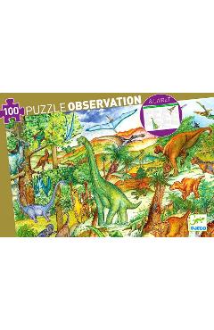 Puzzle Observation. Dinosaures. Dinozauri