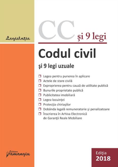 Codul civil si 9 legi uzuale Ed.2018