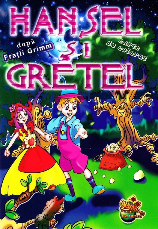 Hansel si Gretel dupa Fratii Grimm - Carte de colorat