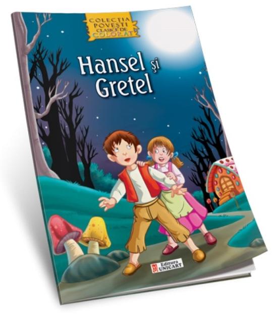 Povesti clasice de colorat - Hansel si Gretel 