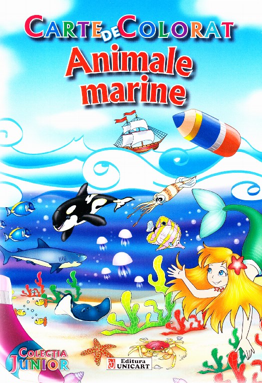 Animale marine - Carte de colorat