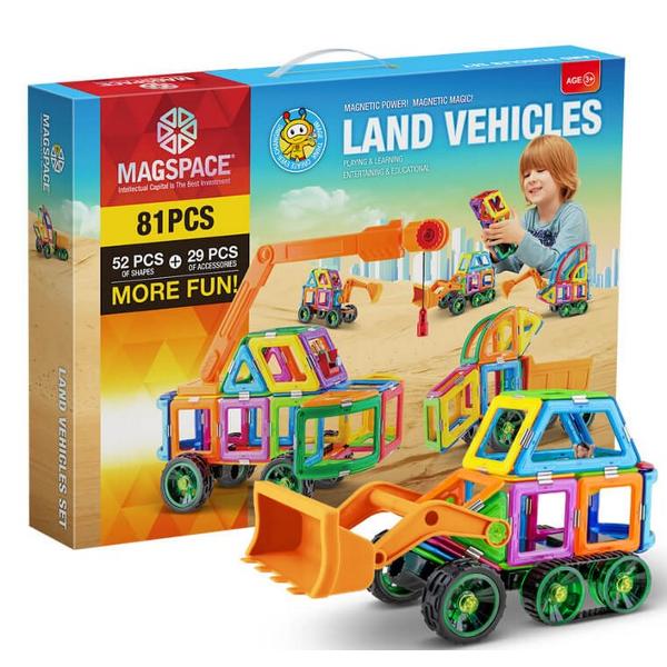 Magspace, Land Vehicles. Joc magnetic de constructie 3D
