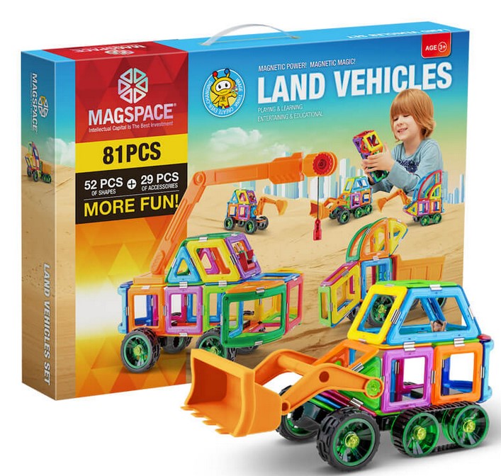 Magspace, Land Vehicles. Joc magnetic de constructie 3D