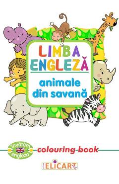 Poza produsului Limba engleza: Animale din savana (Colouring Book)