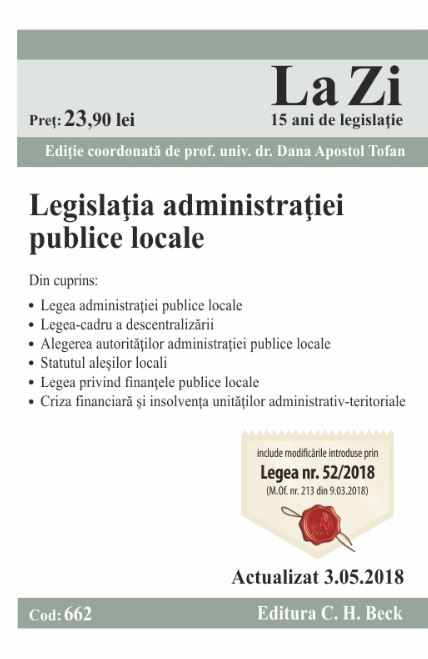 Legislatia administratiei publice locale Act. 3.05.2018