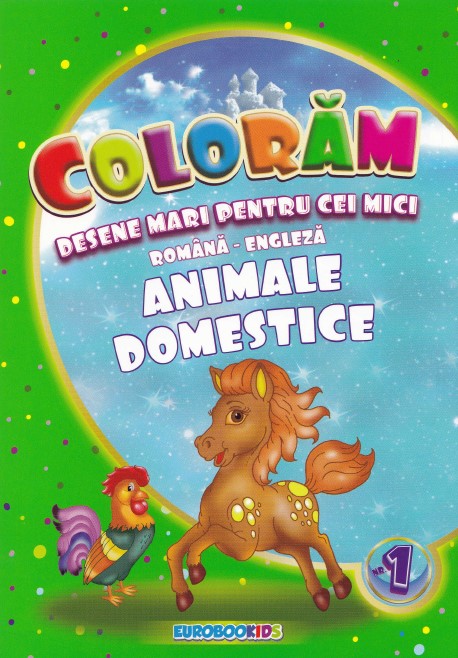 Coloram desene mari pentru cei mici: Animale domestice