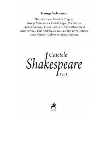 Caietele Shakespeare Vol. 1 - George Volceanov