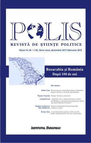 Polis Vol.6 Nr.1(19) Serie noua Decembrie 2017-Februarie 2018 Revista de Stiinte Politice