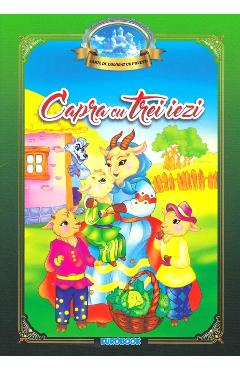 Poza produsului Capra cu trei iezi. Carte de colorat cu povesti