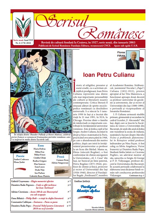 Revista Scrisul Romanesc Nr. 6 din 2018