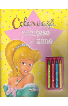 Coperta cărții 'Colorează prințese și zâne'
