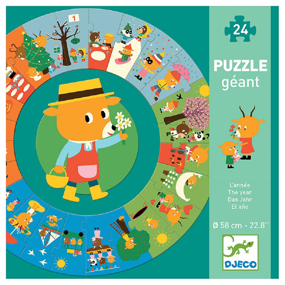 Puzzle Geant: The Year. Puzzle circular: Anotimpurile