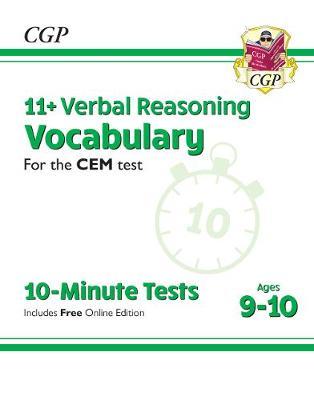 New 11+ CEM 10-Minute Tests: Verbal Reasoning Vocabulary - A -  