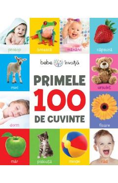 Coperta cărții 'Primele 100 de cuvinte. Bebe invata'