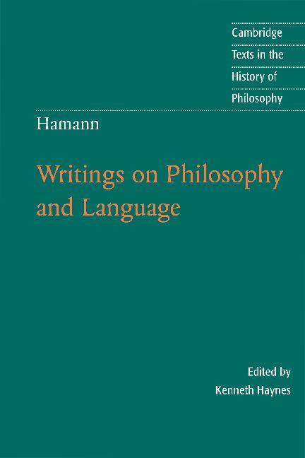 Hamann: Writings on Philosophy and Language - Johann Georg Hamann
