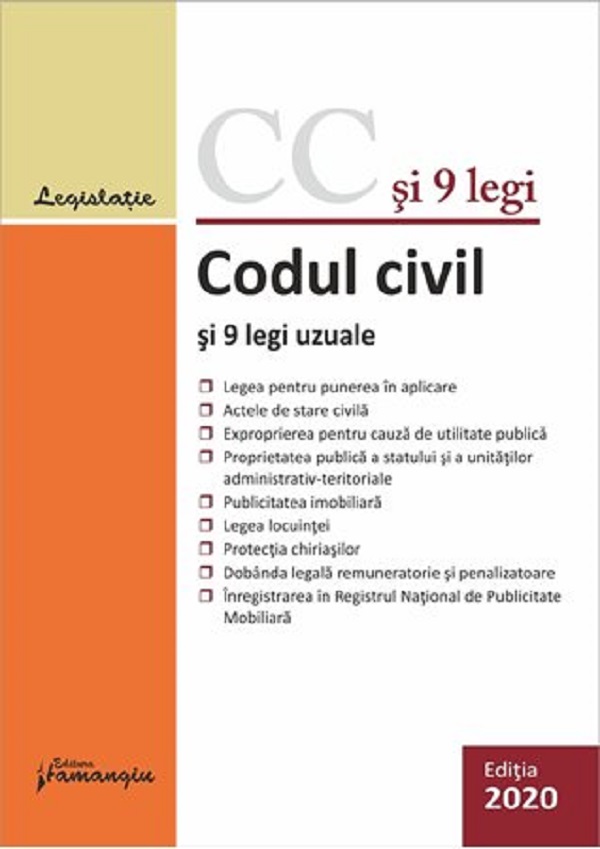Codul civil si 9 legi uzuale Ed.2020