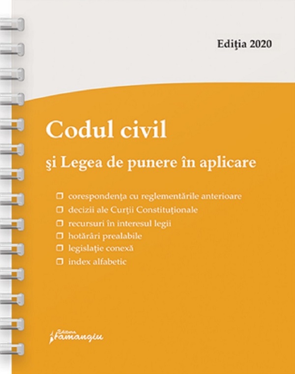 Codul civil si legea de punere in aplicare Ed.2020