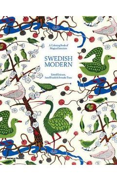 Coperta cărții 'Swedish Modern: A Colouring Book of Magical Interiors - Estrid Ericson'