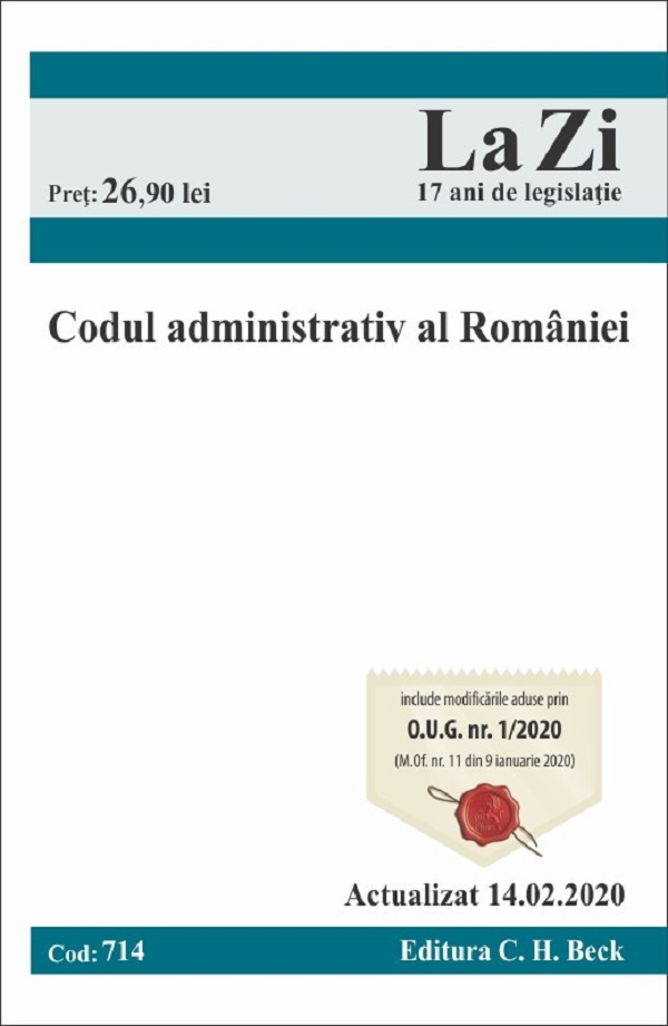 Codul administrativ al Romaniei Act. 14.02.2020