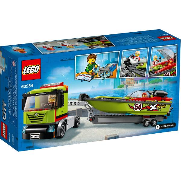 Lego City. Transportator de barca de curse