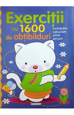 Coperta cărții 'Exerciții cu 1600 de abțibilduri'