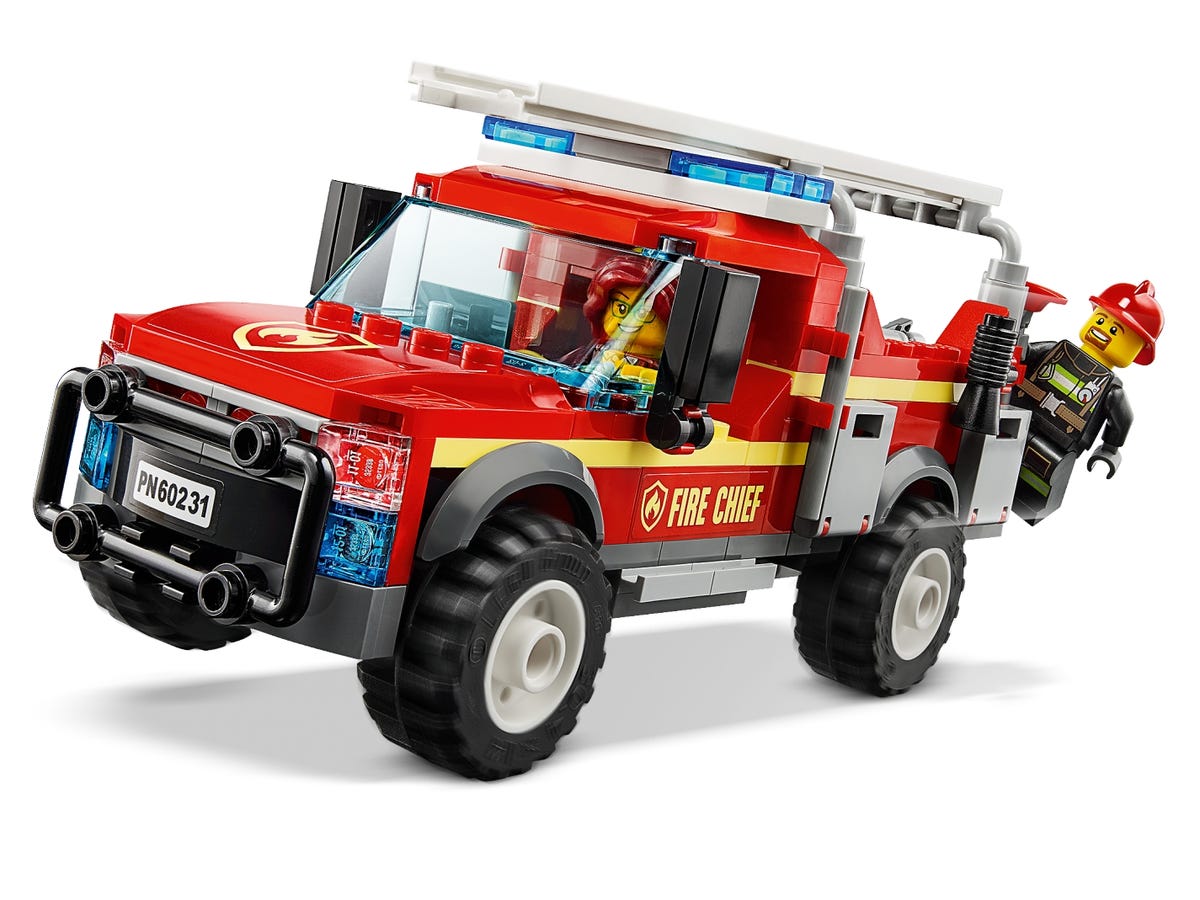 Lego City. Camionul de interventie al comandantului pompierilor