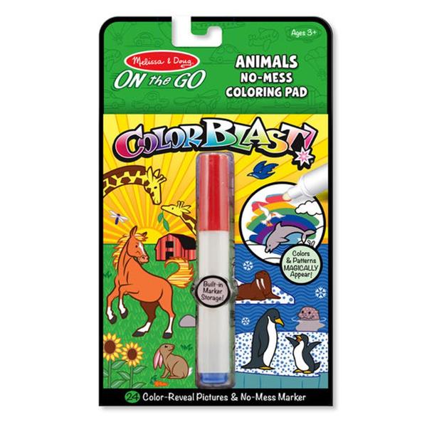 Colorblast! Animals no-mess Coloring Pad. Carnet de colorat: Animale