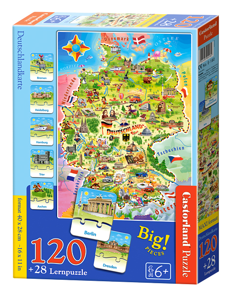 Puzzle 100 Educativ. Deutschlandkarte