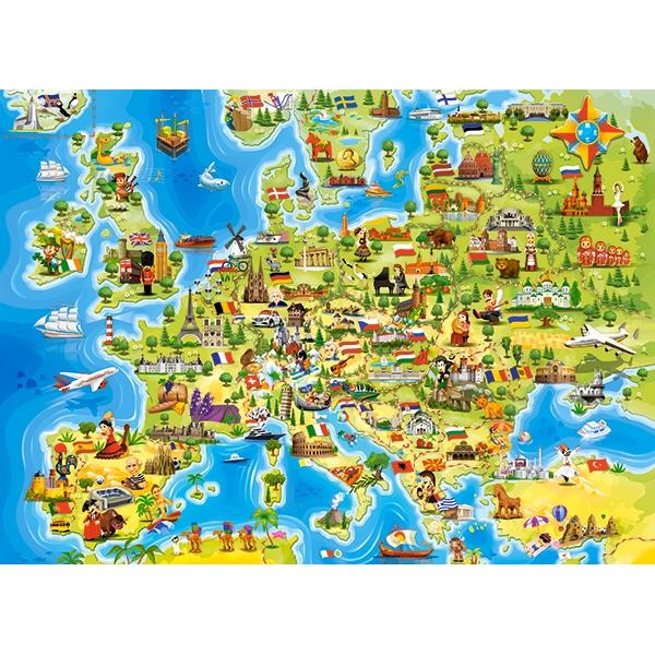 Puzzle 100. Map of Europe