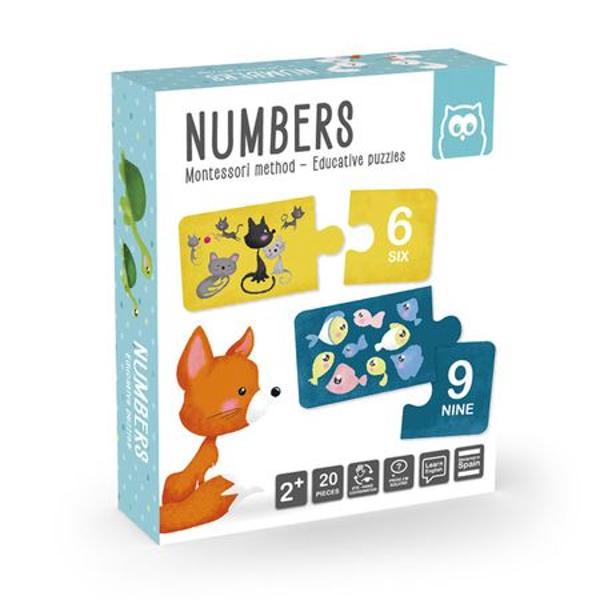 Numbers. Puzzle educativ Montessori: Invatam numerele