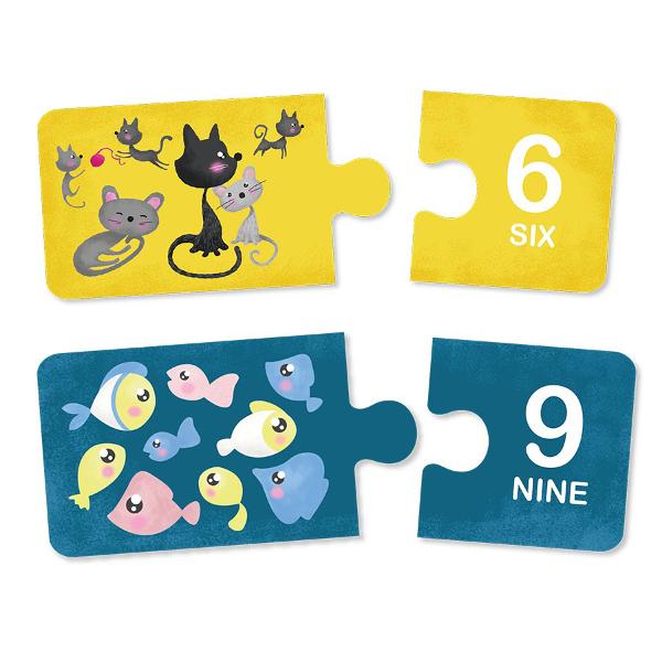 Numbers. Puzzle educativ Montessori: Invatam numerele