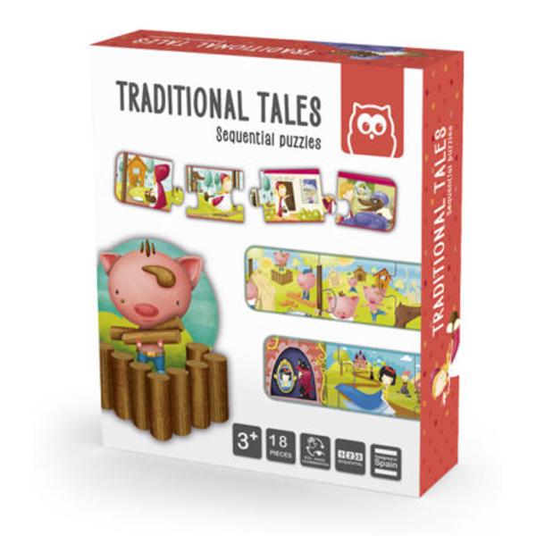 Traditional Tales. Puzzle educativ Montessori: Povesti Traditionale